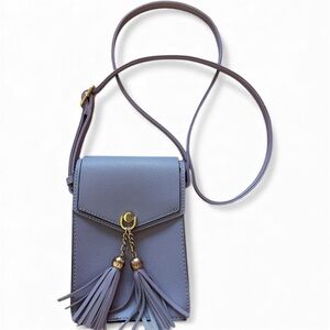 Stylish Purple Crossbody Bag with Tassels